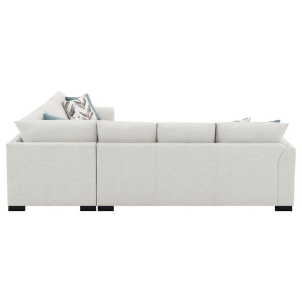 Ashford - Chenille Upholstered Sleeper Sectional Sofa - Greige - Image 8