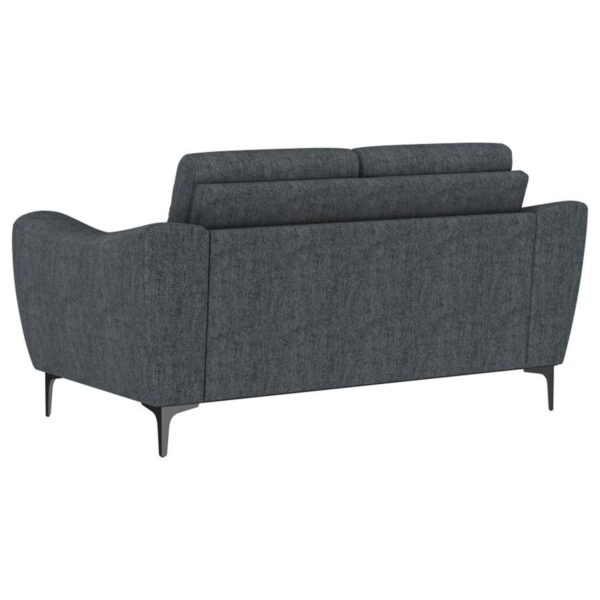 Nolan - 2 Piece Upholstered Sofa Set - Charcoal - Image 7