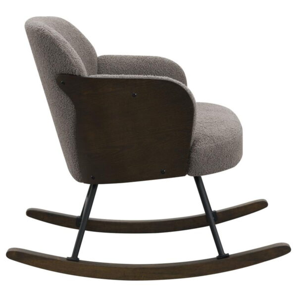 Paige - Boucle Upholstered Mid Back Rocking Chair - Image 11