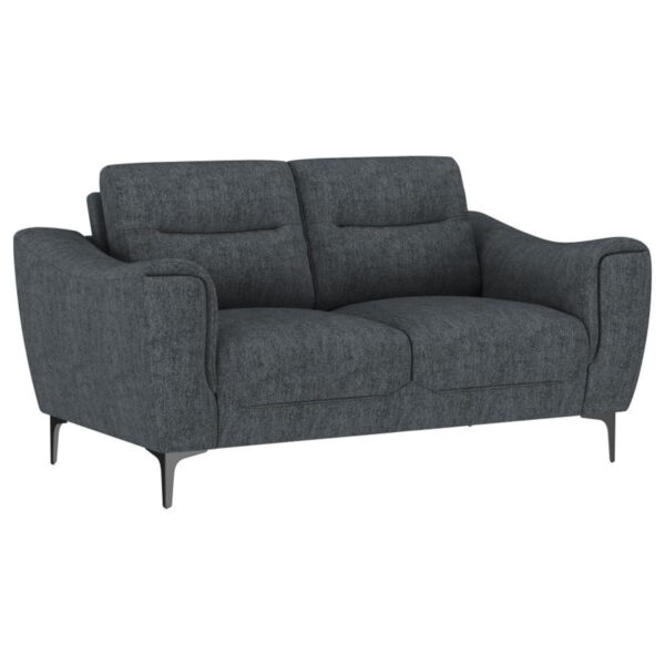 Nolan - 2 Piece Upholstered Sofa Set - Charcoal - Image 11