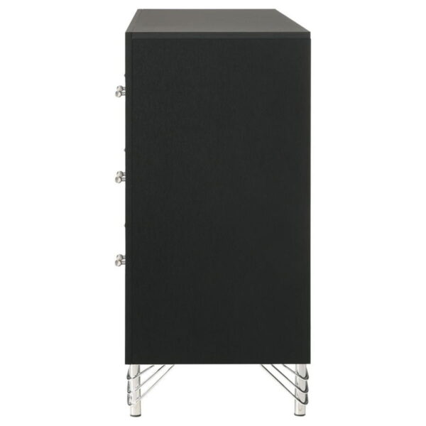 Lucia - 6-Drawer Dresser Cabinet - Black - Image 4