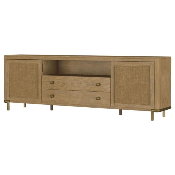 Arini - Rattan Cane 2-Door TV Stand Media Console - Image 2