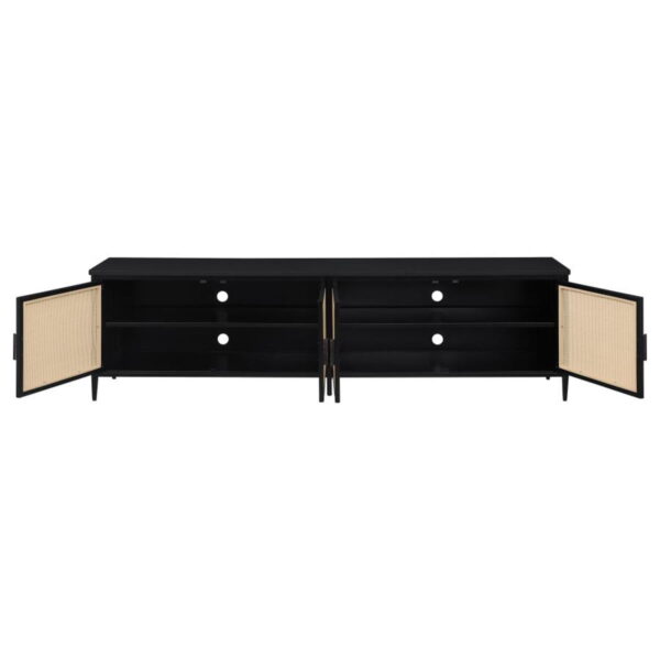 Amherst - 4-Door 78" Metal TV Stand Media Console - Black - Image 8