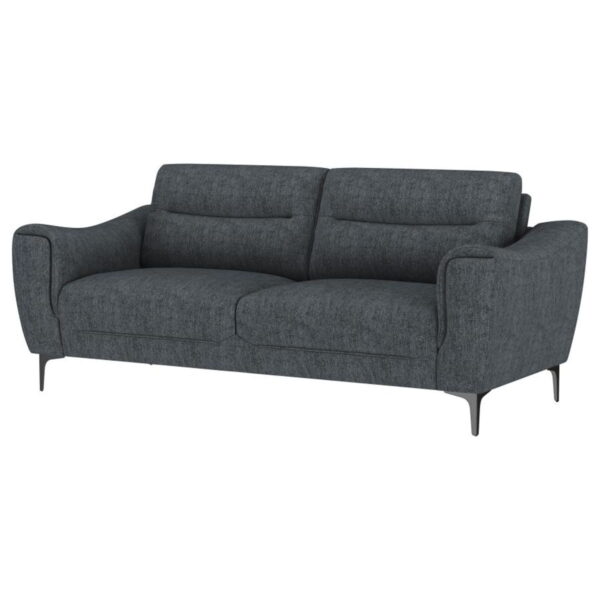 Nolan - Upholstered Sloped Track Arm Sofa - Charcoal - Image 13