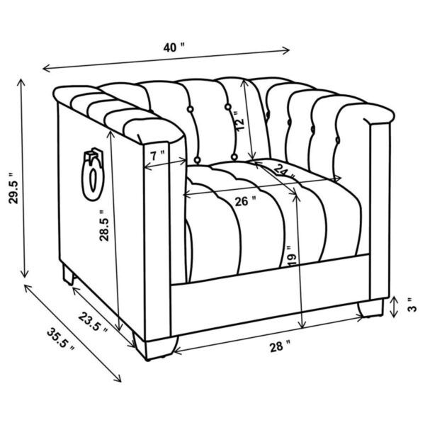 Chaviano - Upholstered Track Arm Sofa Set - Image 19