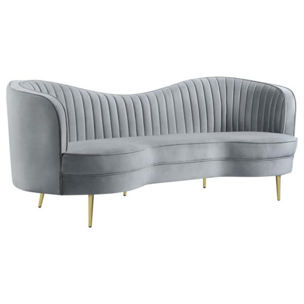 Sophia - Upholstered Channel Tufted Sofa Set - Image 20