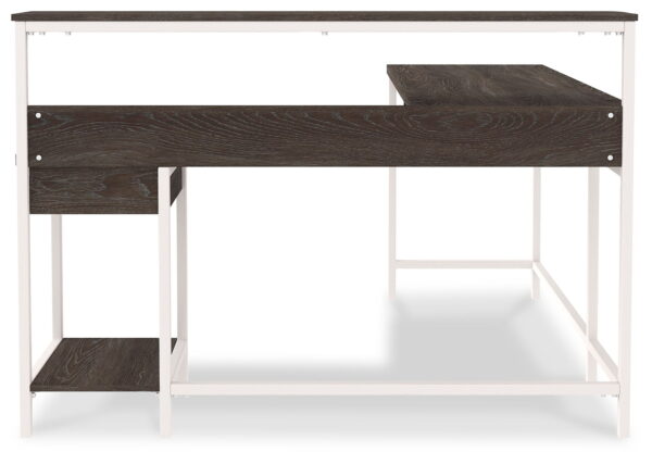 Dorrinson - White / Black / Gray - L-Desk with Storage - Image 9