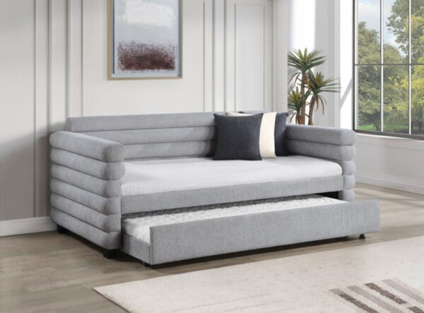 Patricia - Boucle Upholstered Day Bed With Trundle - Image 12
