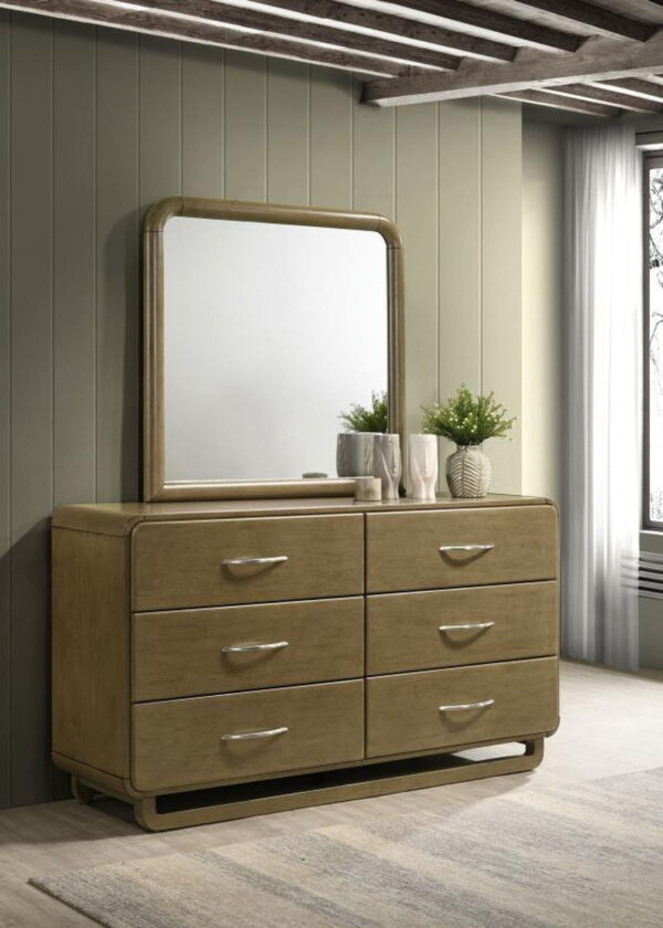Amsbury - 6-Drawer Dresser And Mirror - Nutmeg - Image 12