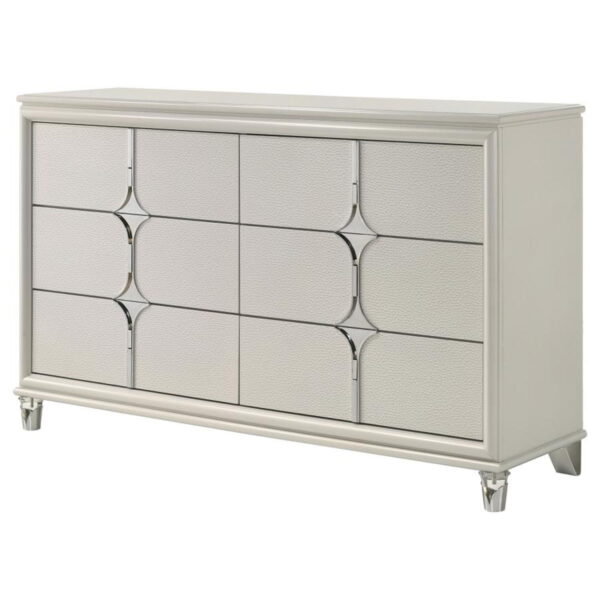 Olivia - 6-Drawer Dresser Cabinet - Pearl White - Image 7