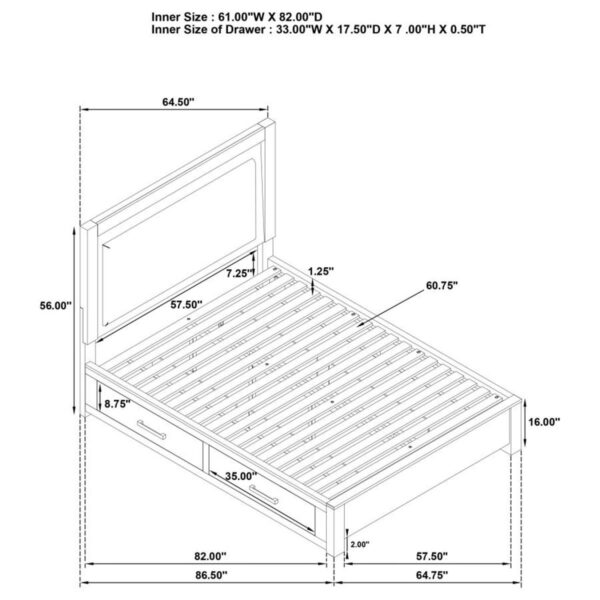 Kenora - LED Storage Bed - Image 43