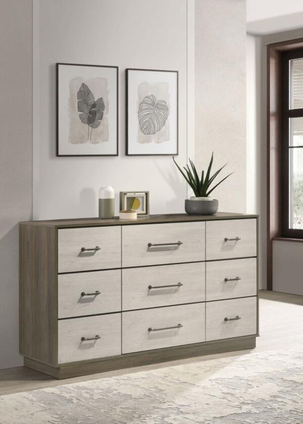 Fenwick - 9-Drawer Dresser - Gray Oak - Image 10