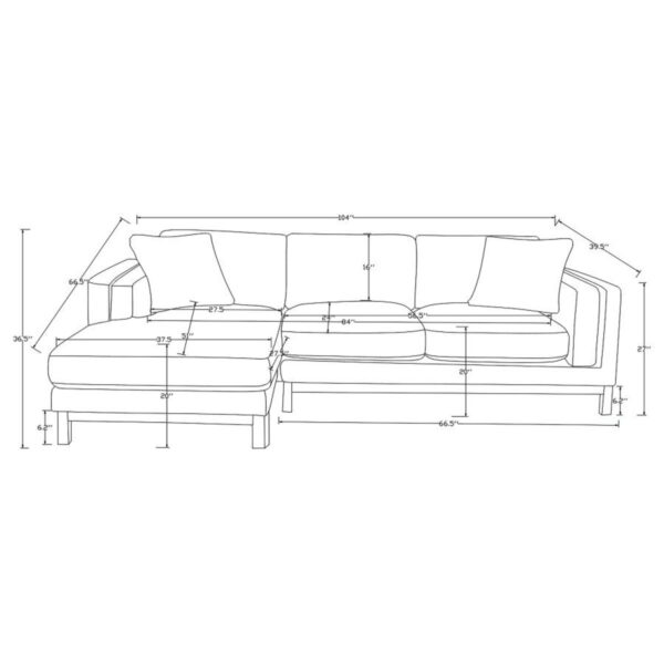 Geneva - Boucle Upholstered Sectional Chaise Sofa - Sand - Image 7