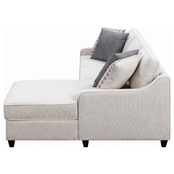 Mcloughlin - Upholstered Sloped Arm Sectional Sofa - Platinum - Image 14