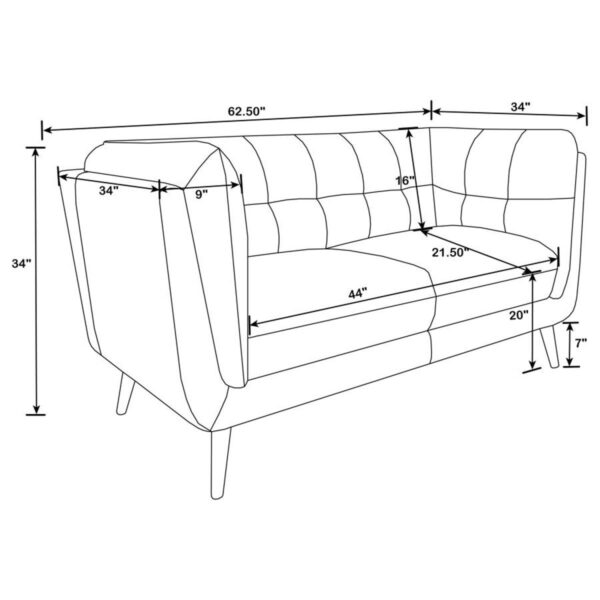 Thatcher - Upholstered Tuxedo Arm Sofa Set - Image 16