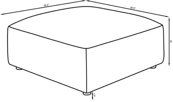 Jennifer - Square Upholstered Ottoman - Image 19