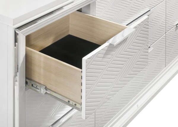 Marmore - 9-Drawer Dresser Cabinet - White - Image 4