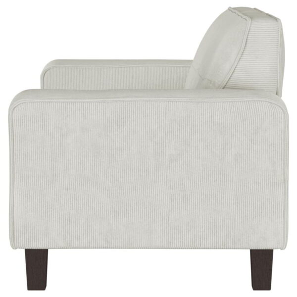 Deerhurst - Upholstered Track Arm Tufted Loveseat - Greige - Image 3