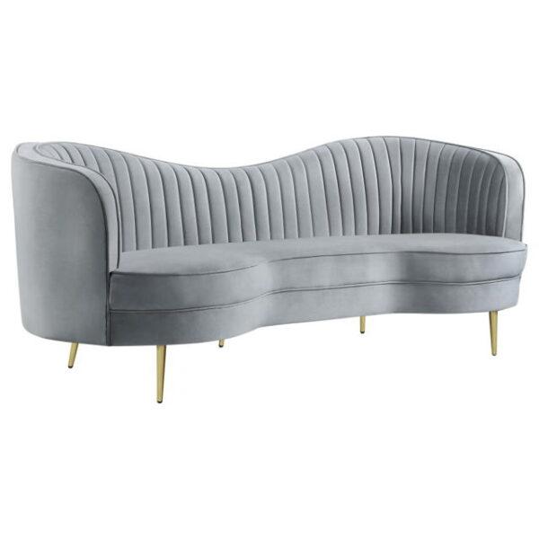 Sophia - Upholstered Channel Tufted Sofa Set - Image 6