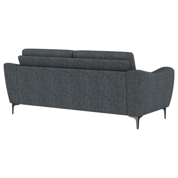 Nolan - Upholstered Sloped Track Arm Sofa - Charcoal - Image 11