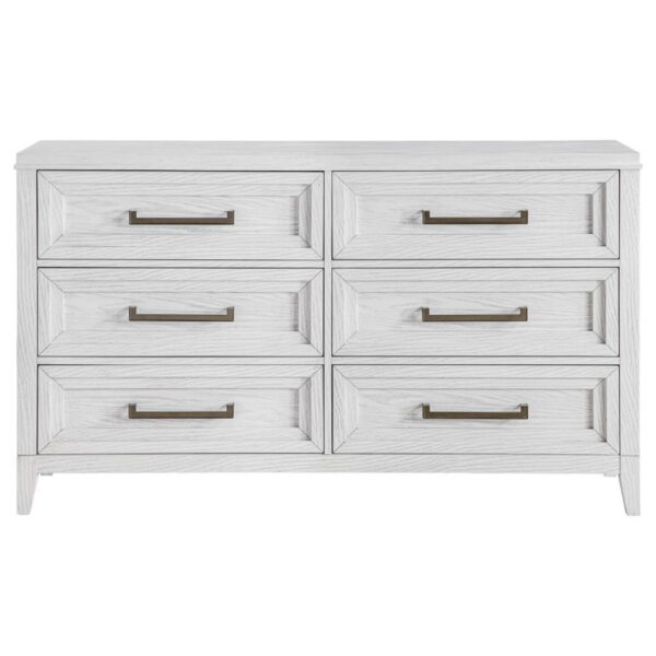 Marielle - 6-Drawer Bedroom Dresser - Distressed White - Image 13