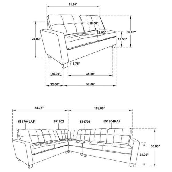 Georgina - Upholstered Modular Sectional Sofa - Image 32