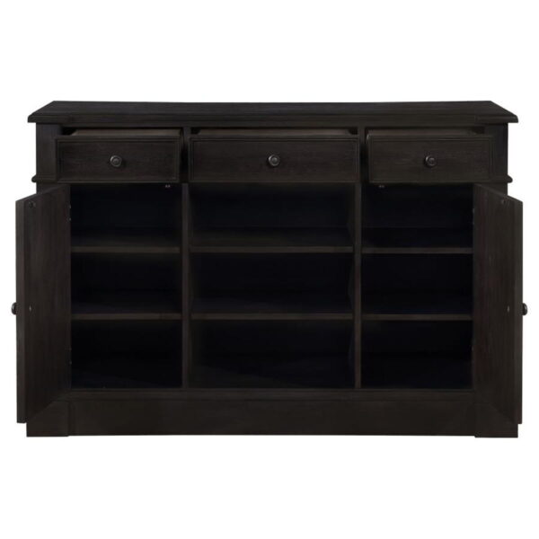 Phelps - 2 Door Sideboard Buffet Cabinet - Distressed Noir - Image 11