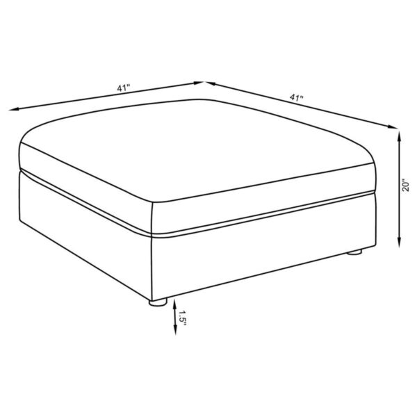 Serene - Square Upholstered Ottoman - Image 8