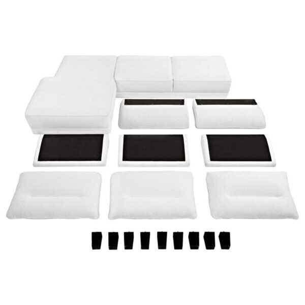 Caspian - Upholstered Curved Arm Chaise Sectional Sofa - Image 27