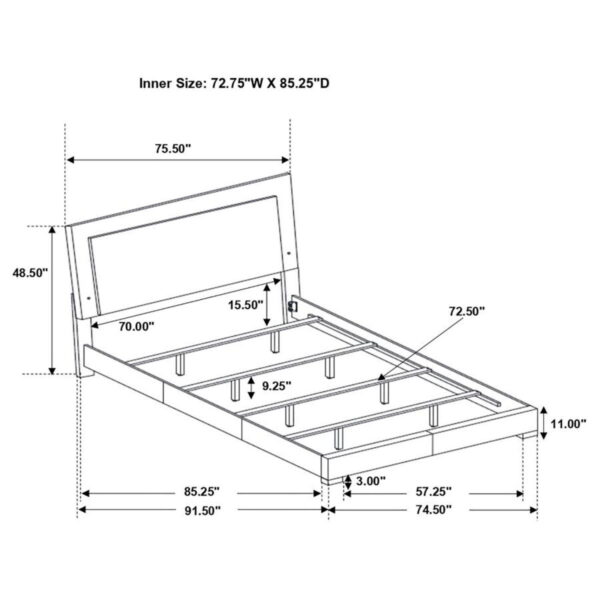 Felicity - Wood LED Panel Bed - Image 8