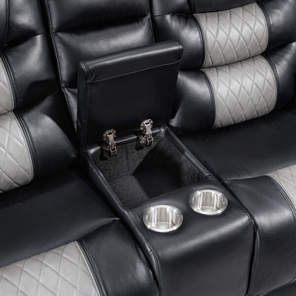 Nikko - Console Loveseat With Dual Recliners - Image 9