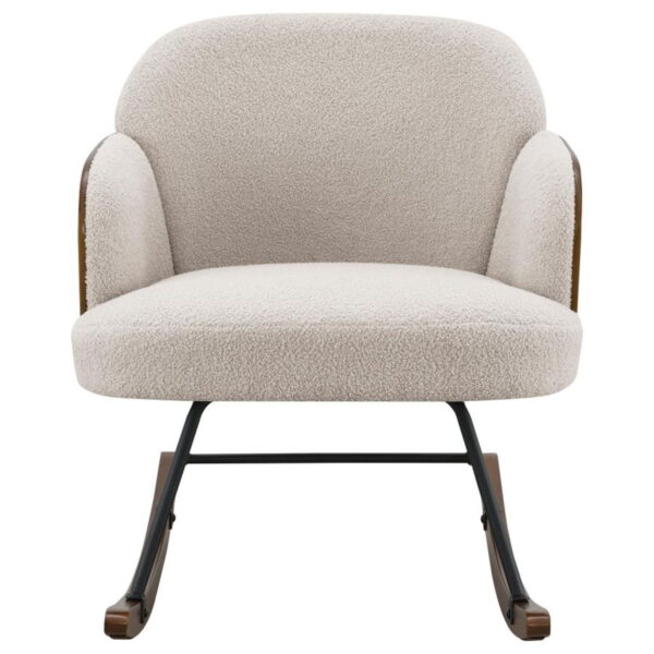 Paige - Boucle Upholstered Mid Back Rocking Chair - Image 8