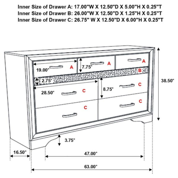 Miranda - 7-Drawer Dresser - Image 17