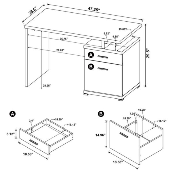 Irving - 2-Drawer Office Computer Desk - Image 17