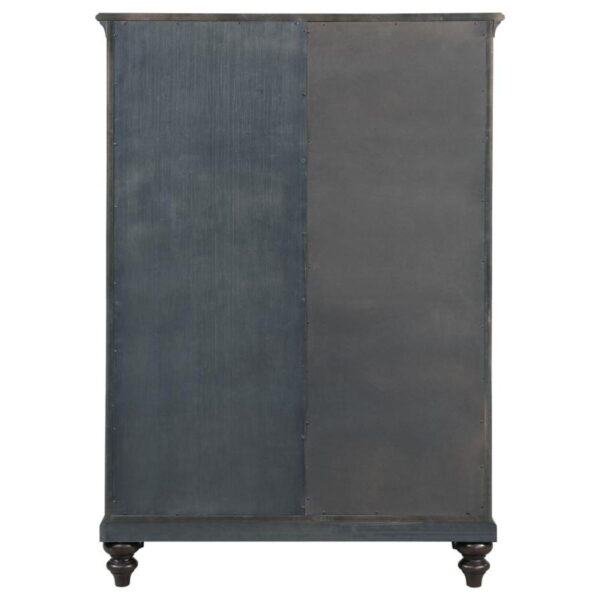 Andover - 6-Drawer Tempered Glass Door Chest - Dark Oak - Image 11