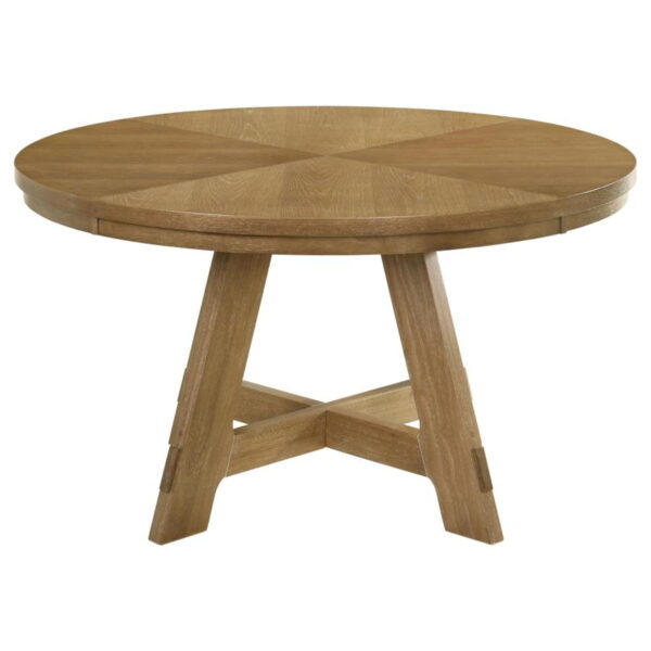 Danvers - 5 Piece Dining Table Set - Brown Oak And Beige - Image 5