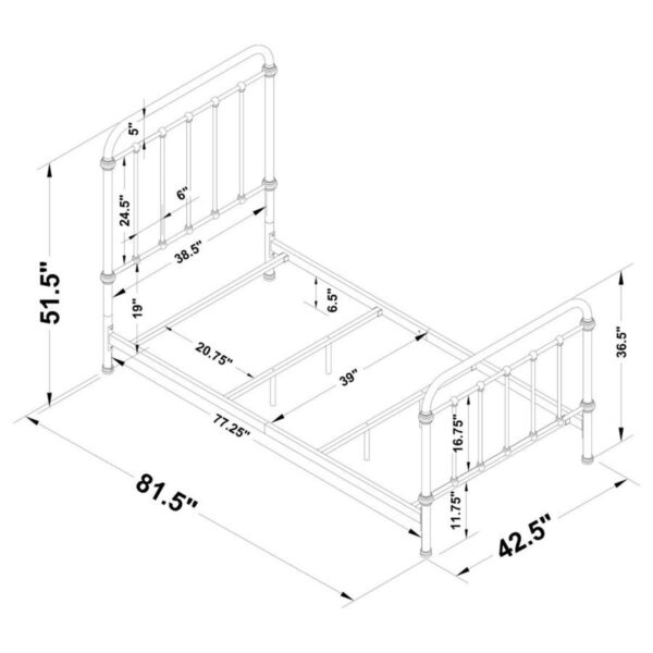 Livingston - Metal Open Frame Bed - Image 17