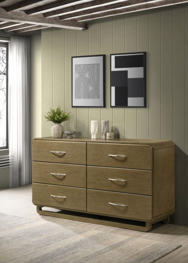 Amsbury - 6-Drawer Dresser Cabinet - Nutmeg - Image 14