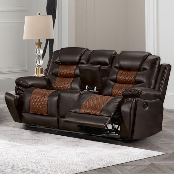 Nikko - Console Loveseat With Dual Recliners - Image 3