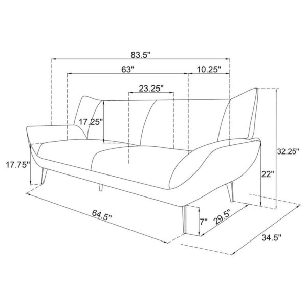 Acton - Upholstered Flared Arm Sofa Set - Image 28