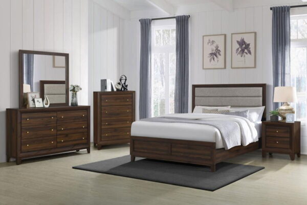 Welsley - 6-Drawer Dresser And Mirror - Walnut - Image 2