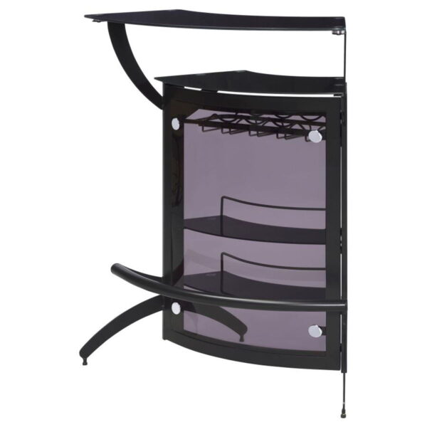 Dallas - 2-Shelf Curved Freestanding Home Bar Cabinet - Image 13