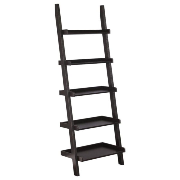 Colella - 3 Piece Ladder Desk And Bookcase Set - Cappuccino - Image 6