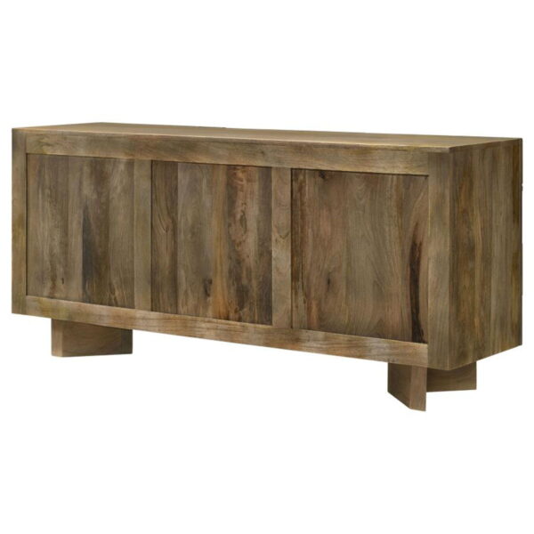 Tyler - 3 Door Solid Wood Sideboard Buffet Cabinet - Mango Brown - Image 8