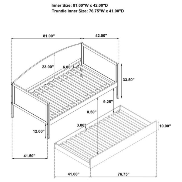 Bozeman - Wood Twin Daybed With Trundle - Medium Walnut - Image 10