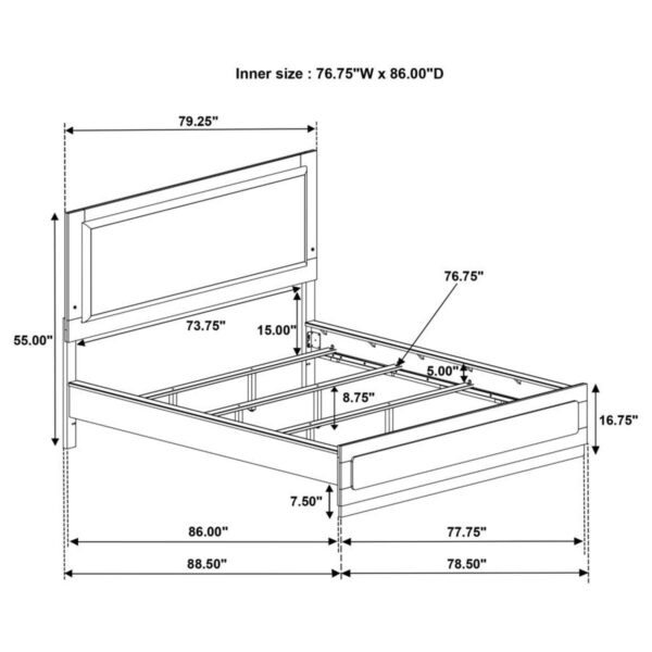 Caraway - Wood LED Panel Bed - Image 38
