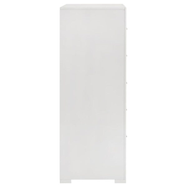 Ives - 5-Drawer Bedroom Chest Of Drawers - White High Gloss - Image 7