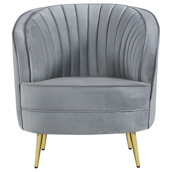 Sophia - Upholstered Channel Tufted Barrel Accent Chair - Image 17