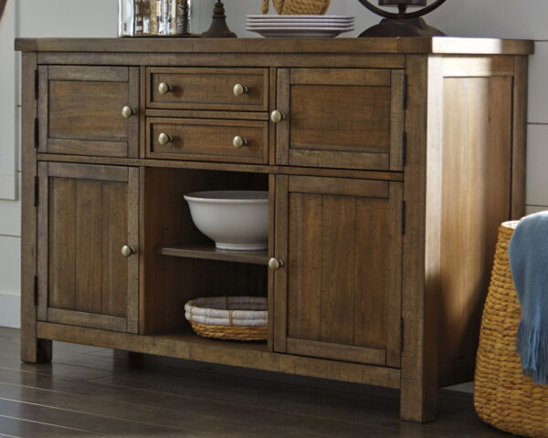 Moriville - Grayish Brown - Dining Room Server - Image 7