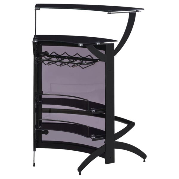 Dallas - 2-Shelf Curved Freestanding Home Bar Cabinet - Image 16